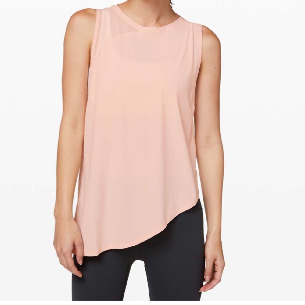 Lululemon Strength in stance tank in Butter Pink